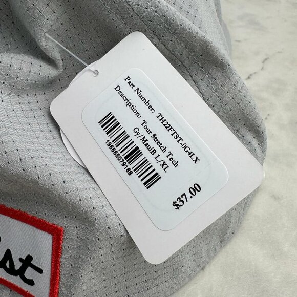 NEW Titleist Tour Stretch Tech Grey/Maui Blue L/XL Fitted Golf Hat/Cap - Picture 3 of 4